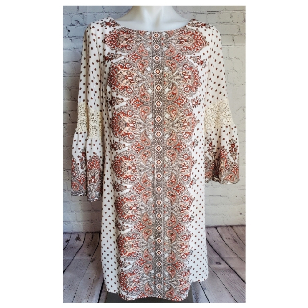 Paisley Dress Boho Lined Printed Paisley Dress
